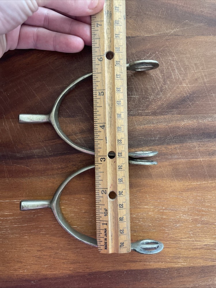 Authentic Vintage English Riding spurs Solid NICKEL never rust