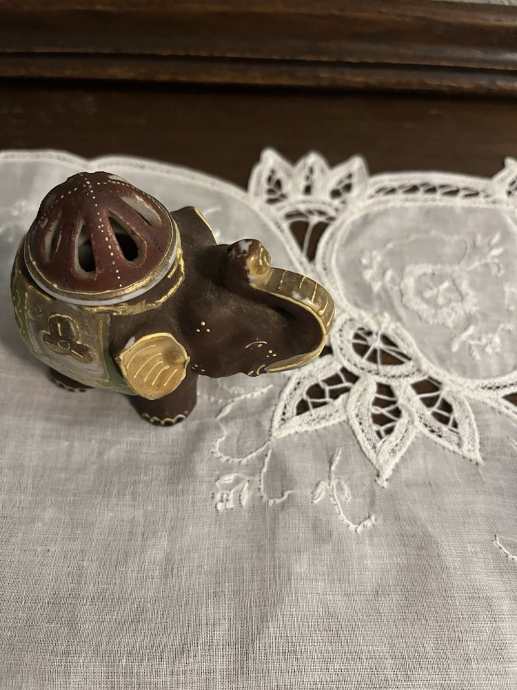 Elephant Incense Burner, Coloring Rubbed Off In Areas