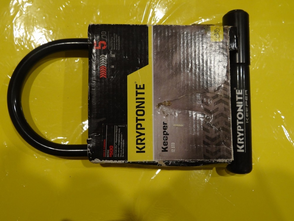 NEW Kryptonite Keeper 12STD 11" x 5" U-Lock Lifetime Warranty Key Safe Program