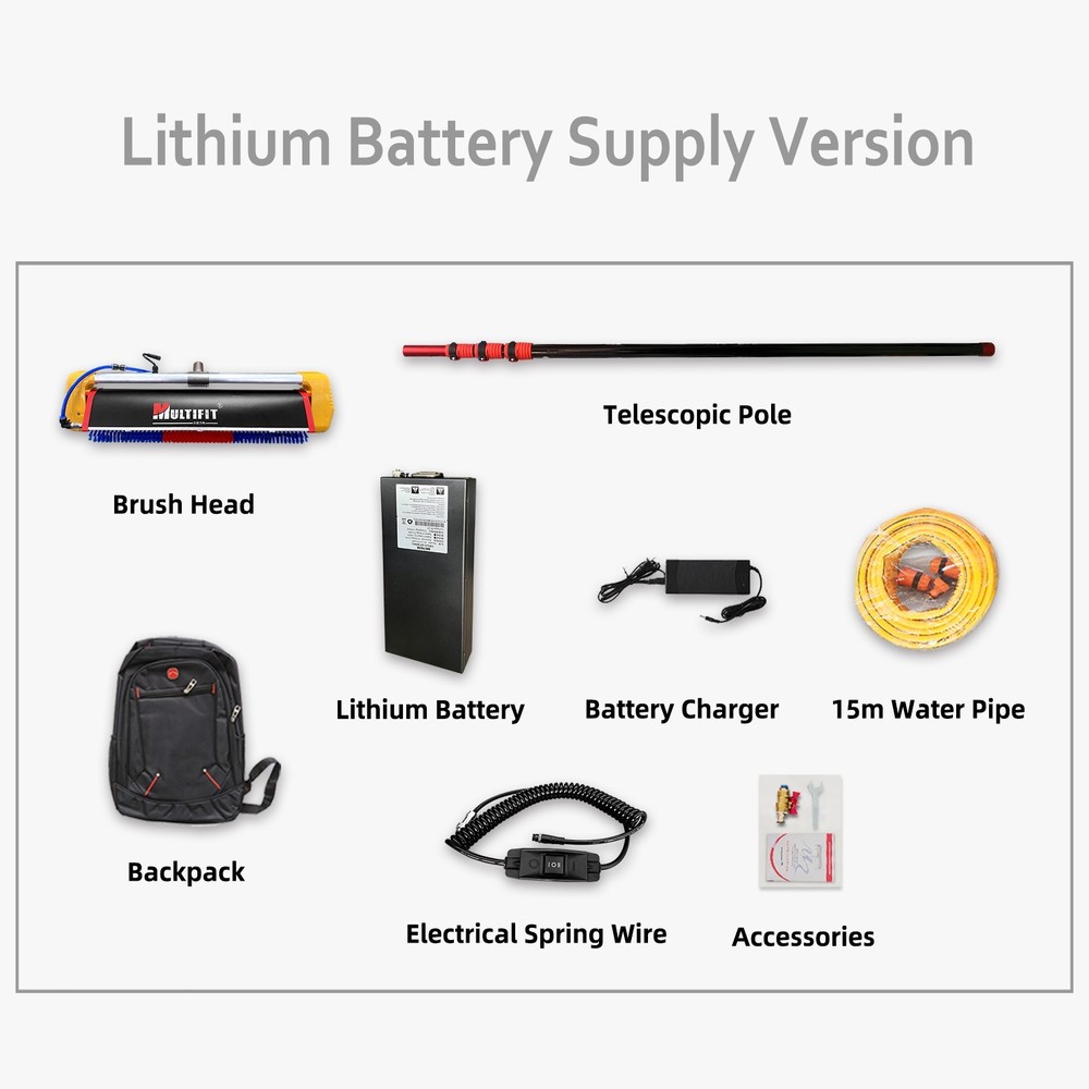 Pro Solar Panel Cleaning Kit Solar Panel &Window Cleaning Roller Brush