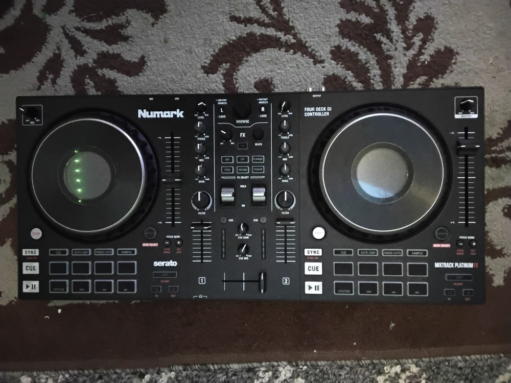 Numark Mixtrack Platinum FX Quad Deck DJ Controller, Effects, Pitch Control, USB