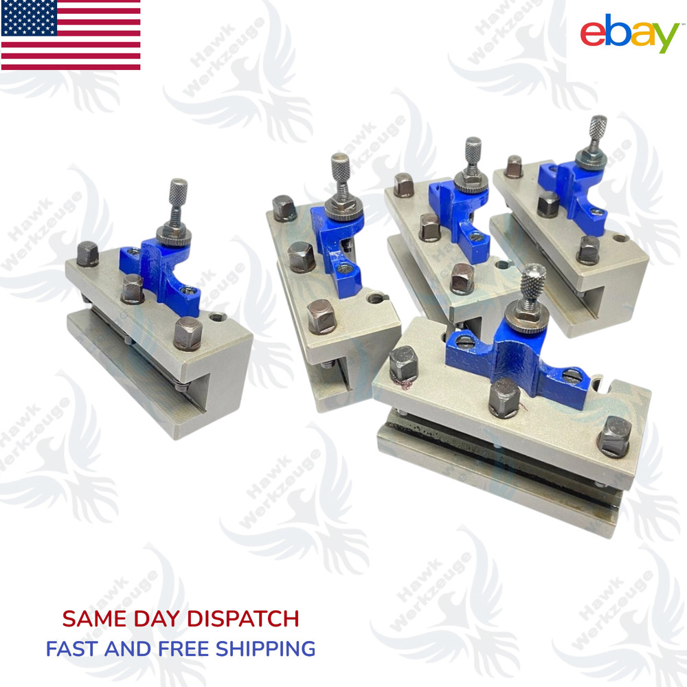 New Multifix Tools 40 Position Mini Lathe Quick Change Tool Post Holders 5Pc Set