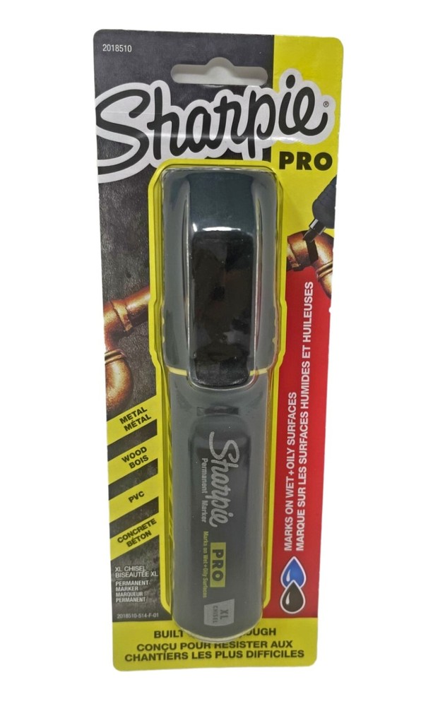 Sharpie Pro Professional Permanent Marker XL Chisel Black Jumbo Extra Large