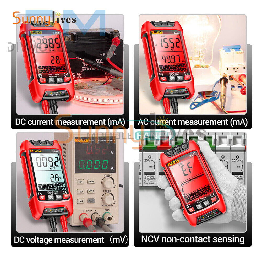 Digital Multimeter Voltmeter Resistance Capacitance Temp Transistor Tester Meter