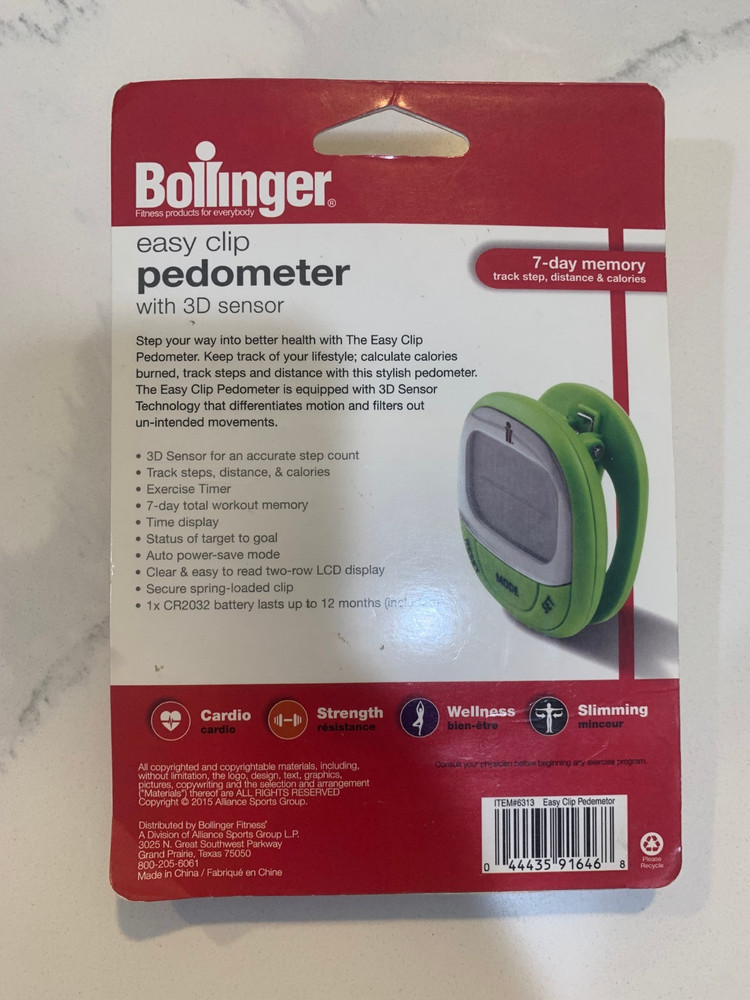 Bollinger Easy Clip Pedometer 6313