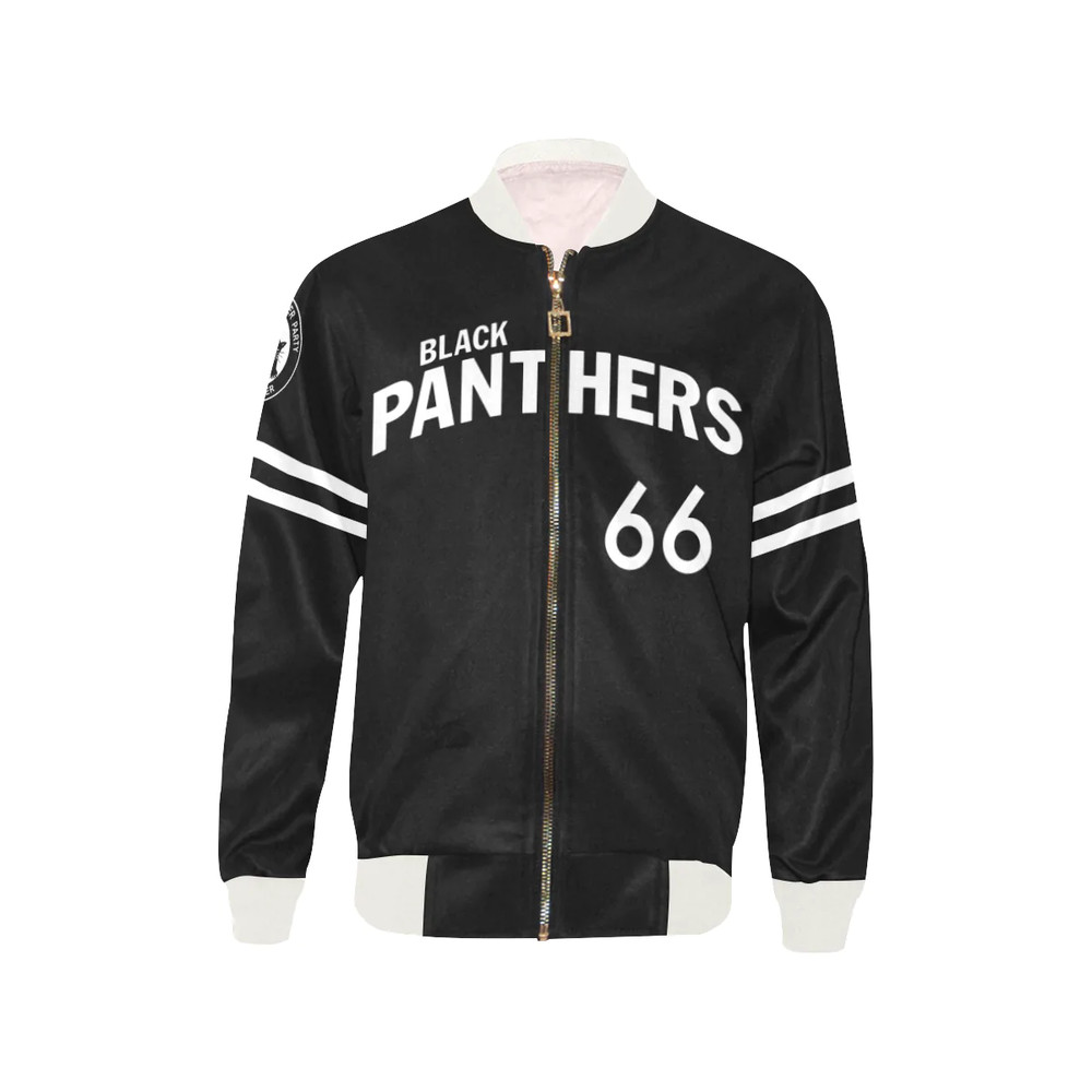 Black Panthers, White Trim - Youth Bomber Jacket