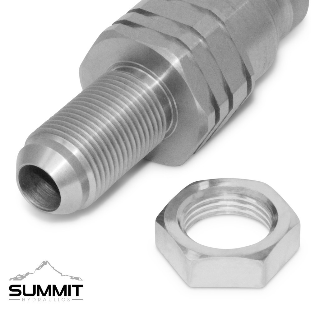 Flat Face Hydraulic Quick Connect Coupler, #10 JIC Bulkhead Skid Steer Mount
