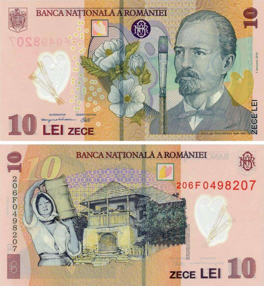 Romania 10 lei 2018 Polymer UNC (P119)