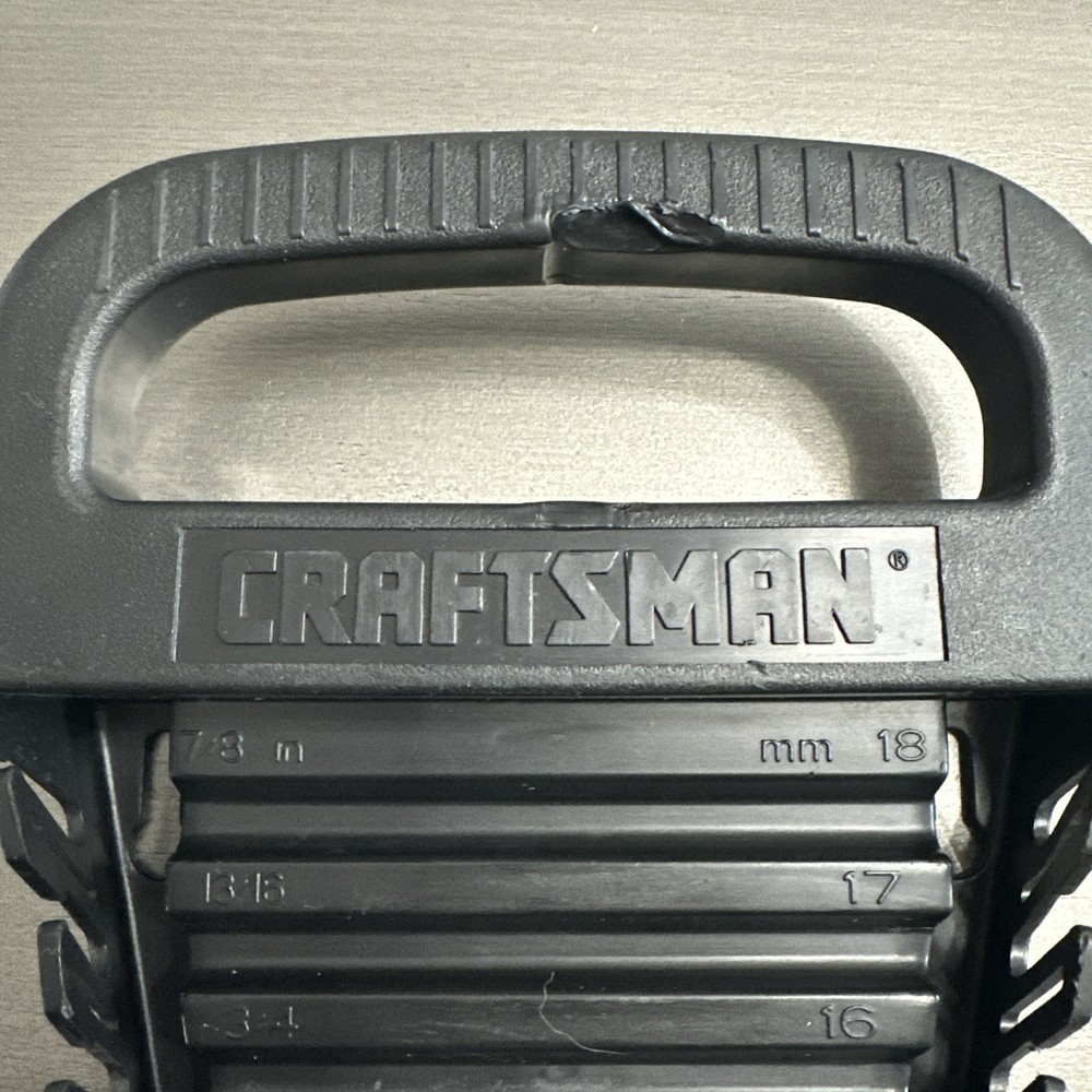 CRAFTSMAN Tool Organizer Bundle - 12-Slot Wrench Holder & Socket Rail - Black