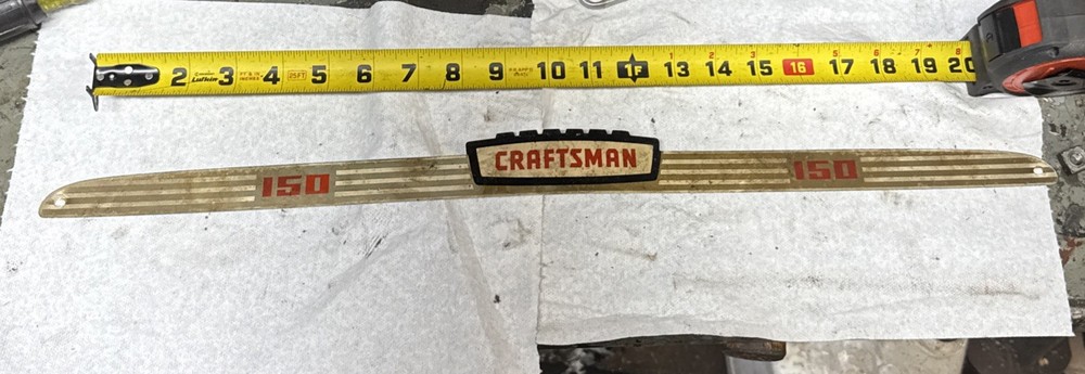 Craftsman  150 Series Drill Press Head Band Name Plate