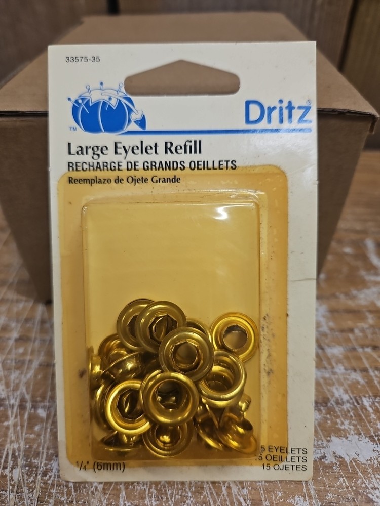 Dritz Large Eyelet Refill 15 Eyelets 6mm New In Package