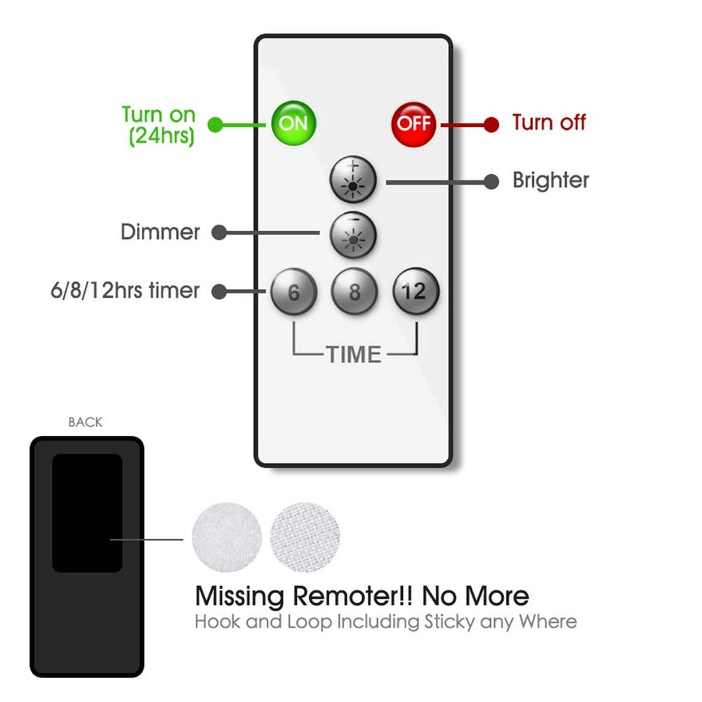 Dimmable Window Candle Electric with Multi Timer IR Controller, Brush Nickel ...