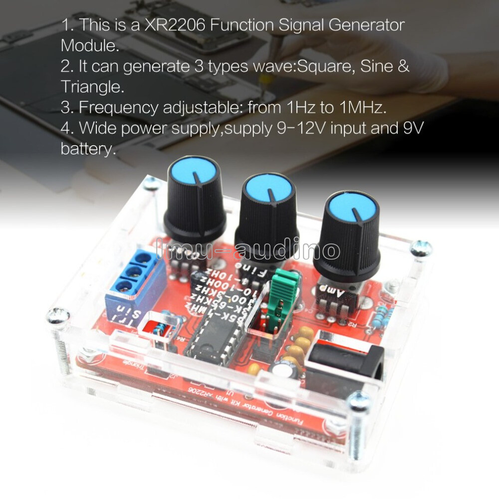 XR2206 1HZ1MHZ Function Generator Signal Generator Sine Triangle Square Wave