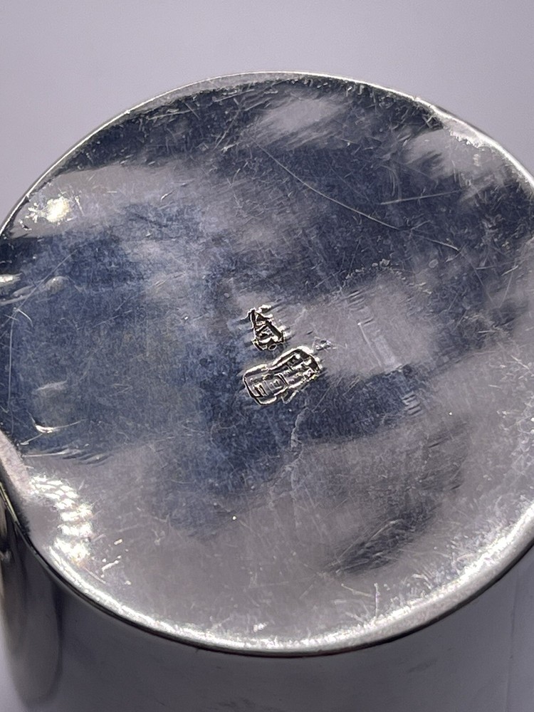 Chinese Export Luen Wo Figural Silver Bug Lizard Cup Pair