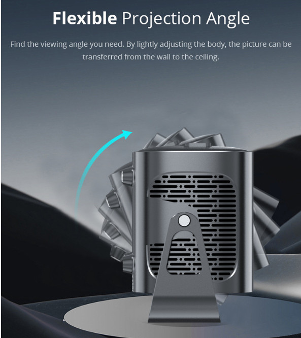 "Portable Cloud Projector 720P HD, 4K Decoding, WiFi & Bluetooth