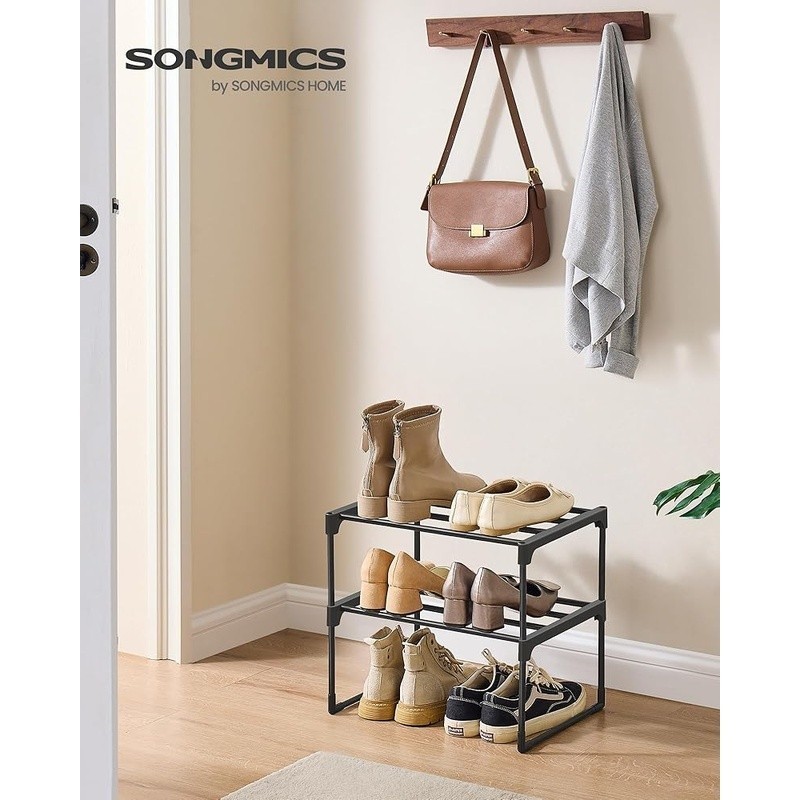 Versatile Shoe Organizer Easy Assembly Space Saving Durable Metal Shelf New