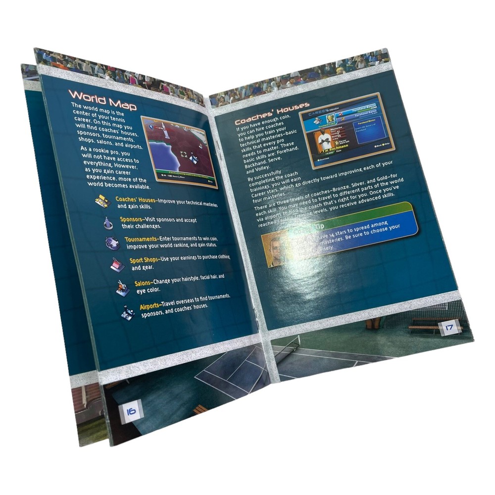 Top Spin Original Xbox Instruction Booklet Manual 2003