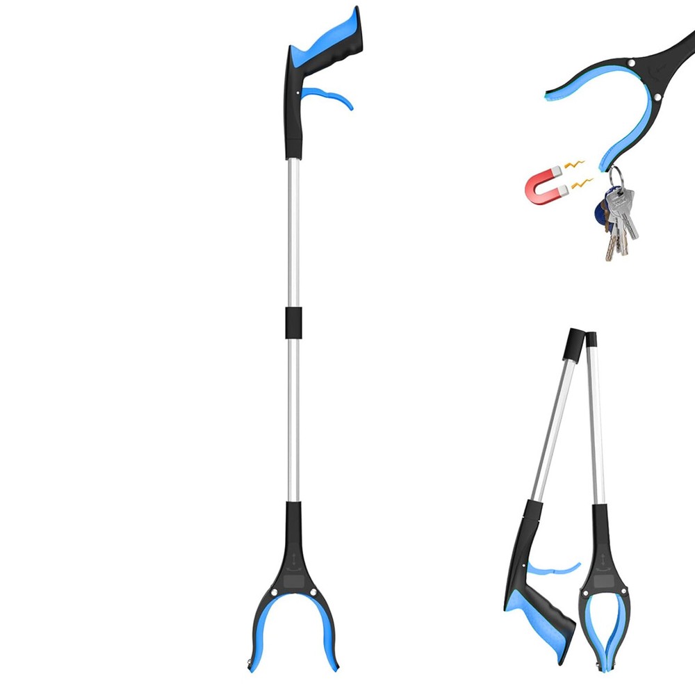 Trash Picker Upper Grabber, Foldable Trash Grabber Tool with 360° Rotating Jaw