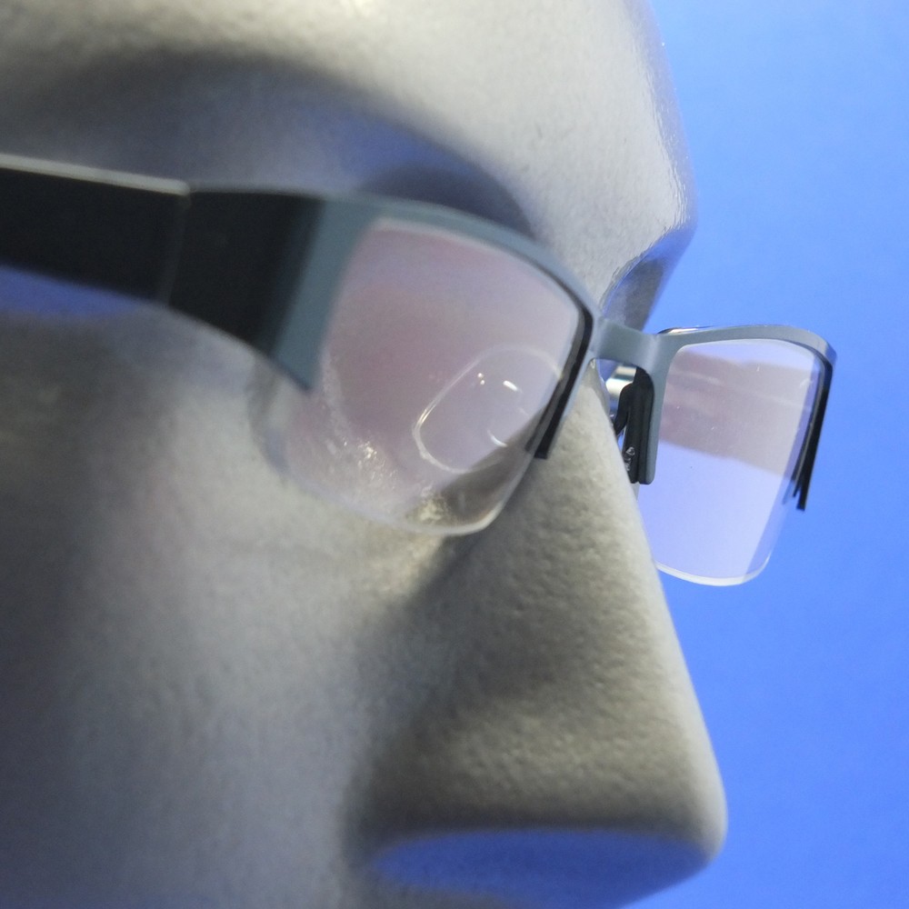 Computer Reading Glasses Deep Blue Tech Frame Bottomless Screen TV Lens +3.00