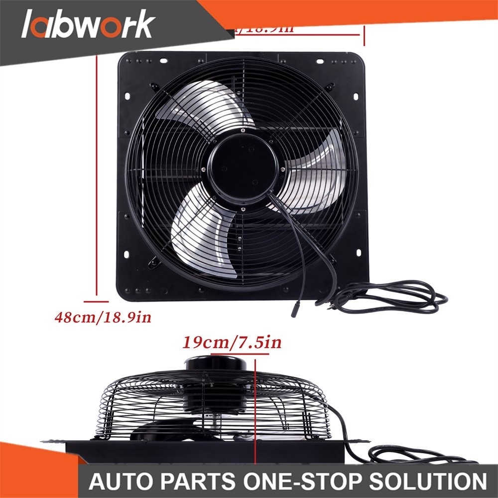 Labwork 16" Wall Mounted Shutter Exhaust Fan Automatic Shutter W/ Variable Speed