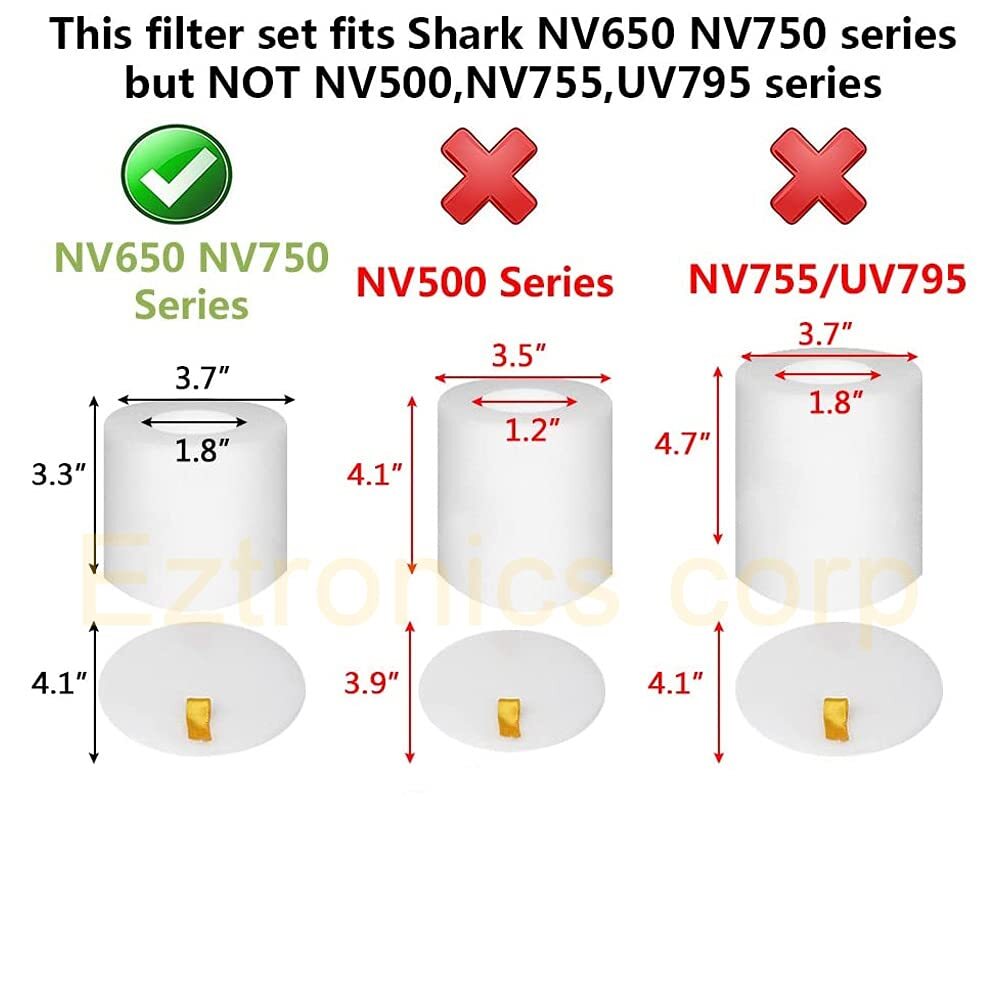 Foam & Felt Filter Set For Shark Vacuum Part #: XFF650