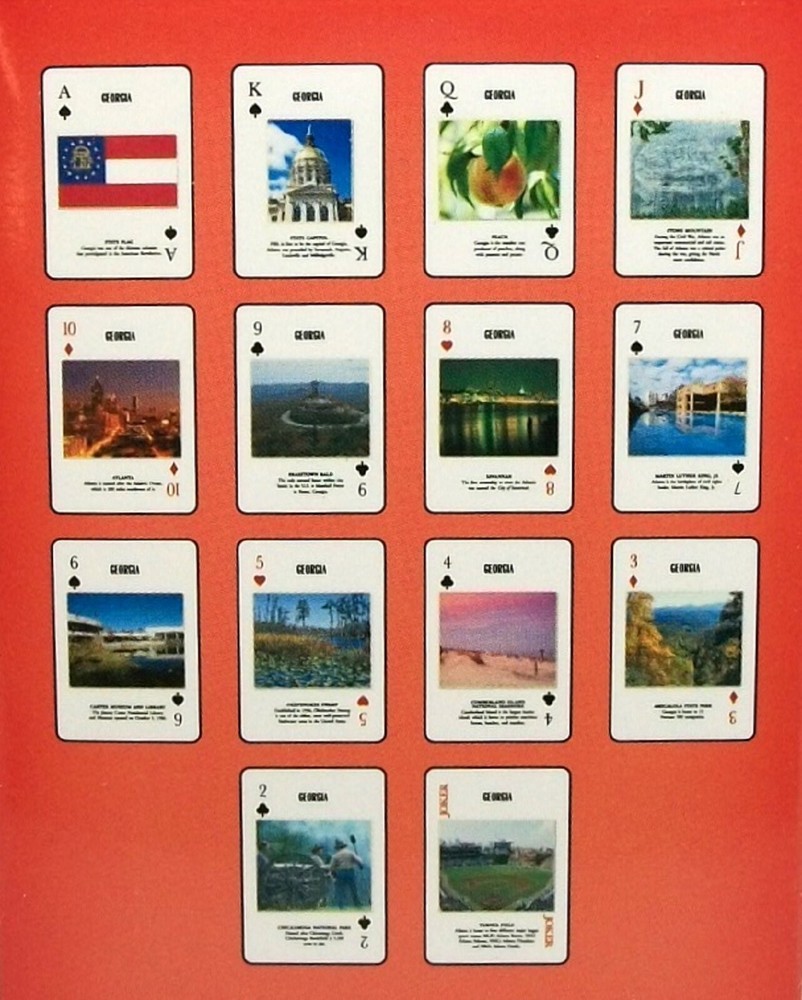 Georgia The Peach State Playing Cards