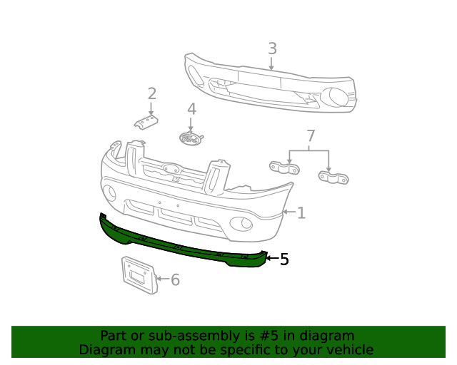 Genuine Ford Valance Panel 1L5Z-19E525-AA
