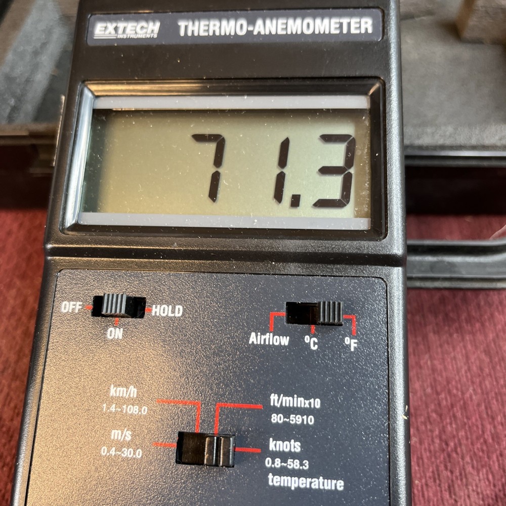 Extech Vane Thermo-Anemometer 451112 W/ HARD CASE