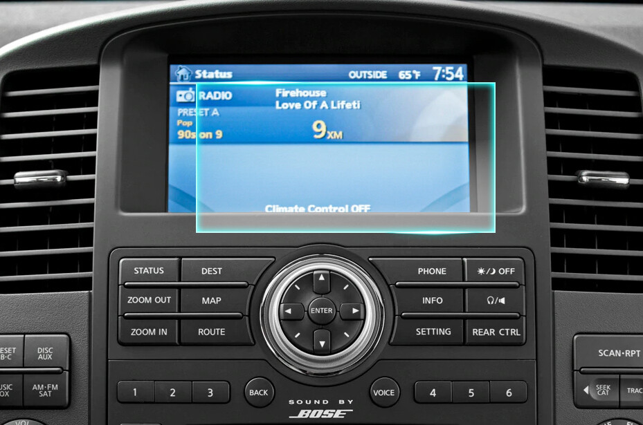 Crystal Clear Screen Protector for 2012 Nissan Pathfinder Vehicle Navigation
