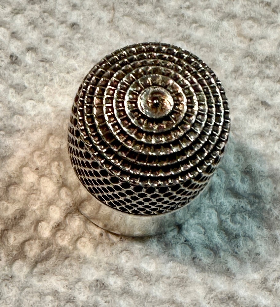 Vintage #8 Sterling Silver Sewing Thimble, 5.5g, Marked