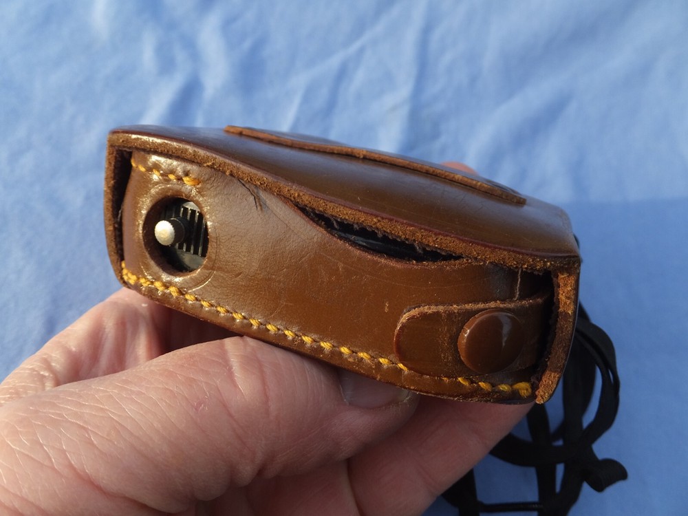 1950s General Electric Camera Analog Light Exposure Meter Type PR-1 Leather Case