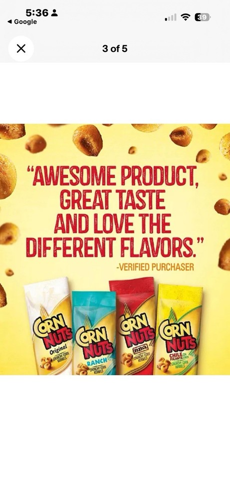 Corn Nuts Crunchy Corn Snacks, Variety Pack, 1.7 oz., 24 pk.