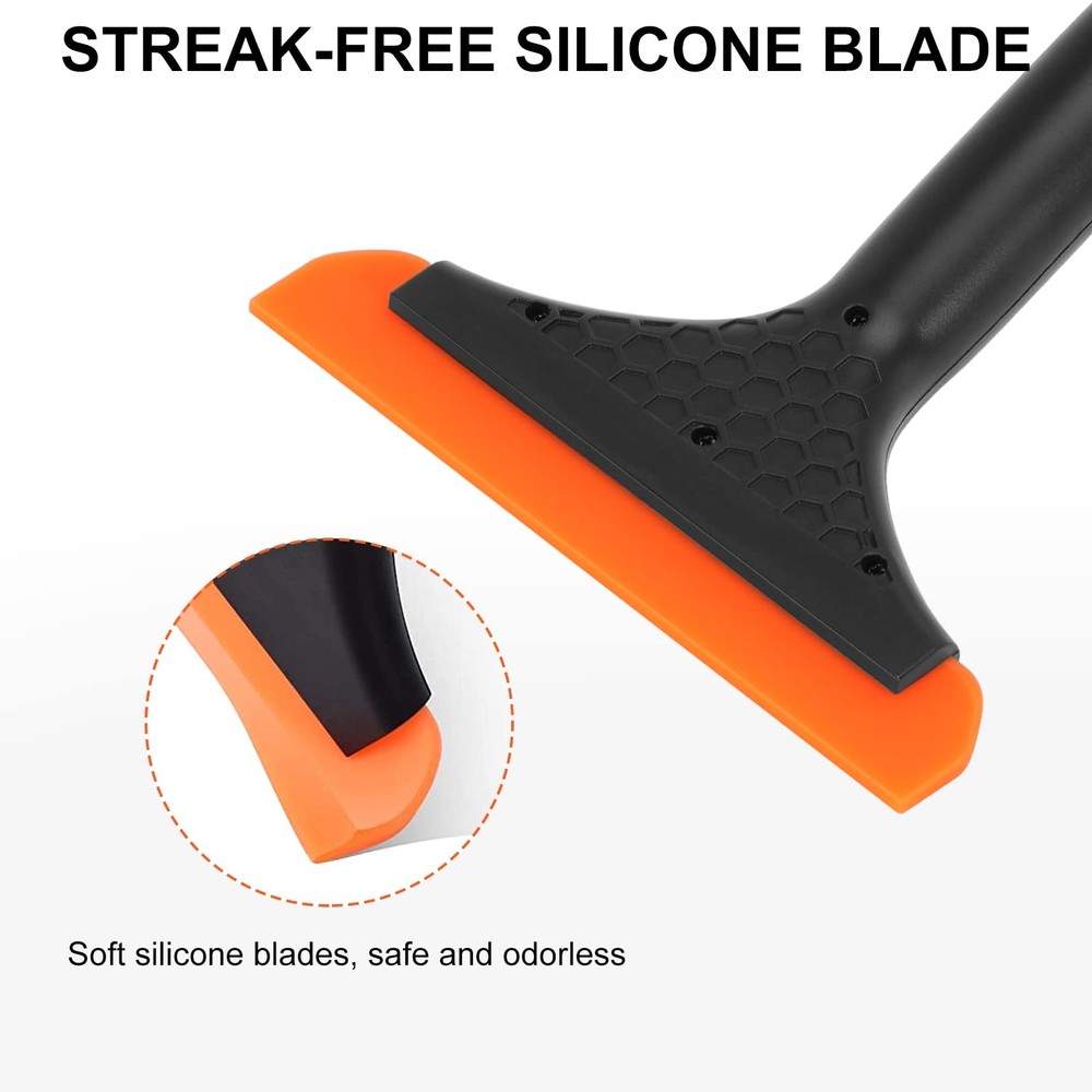 SetSail Shower Squeegee for Glass Doors, Small 1 Pack, Black