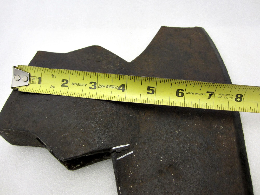 Antique 6.5 lb. Broad Axe 10" Head Primitive Tool