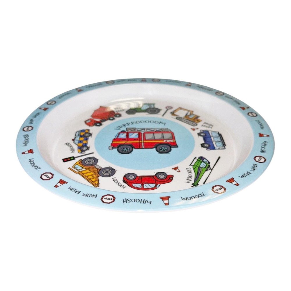 Vehicles Plate Children's Tableware Dining Melamine