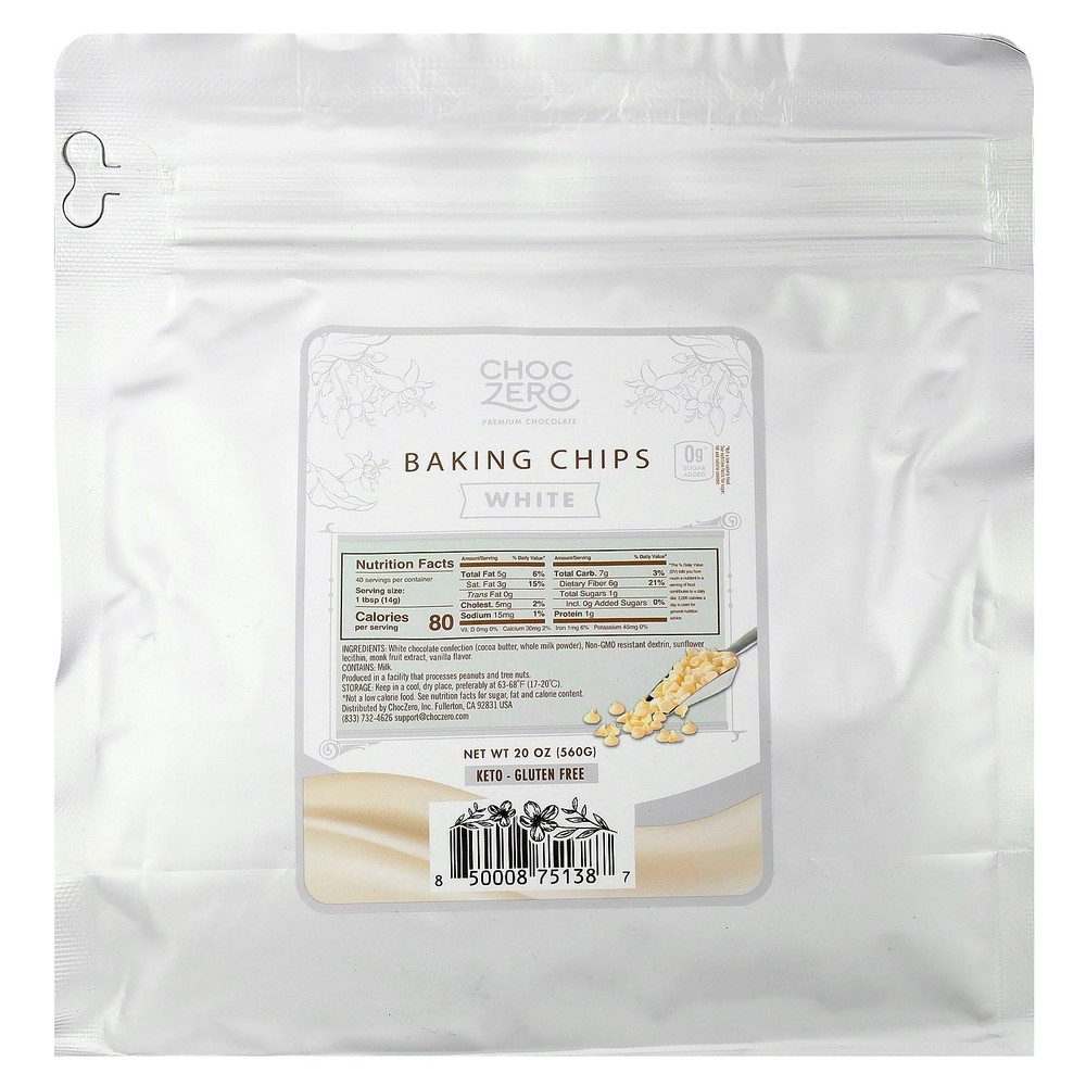 Baking Chips, White, 20 oz (560 g)