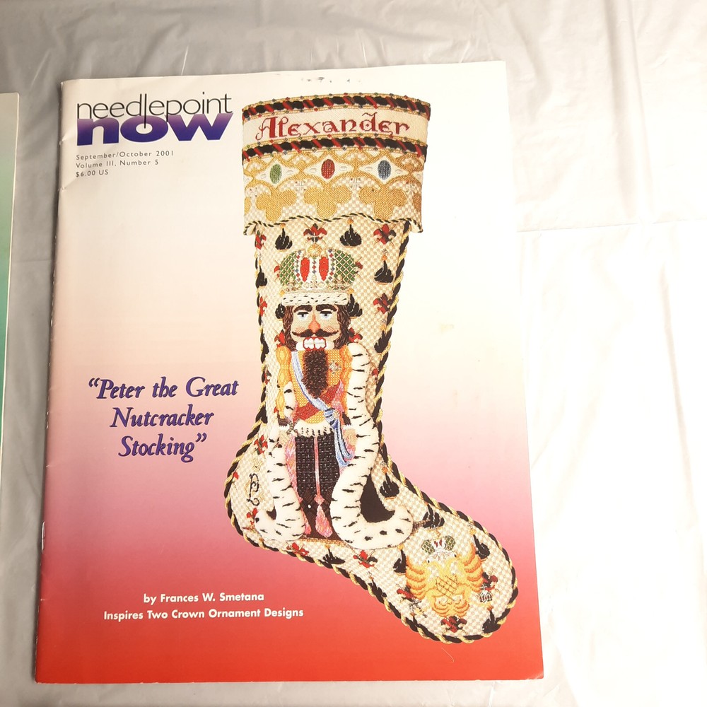 4 Needlepoint Now Magazine Issues 2001 Volume 3 - 1, 2, 3, 5