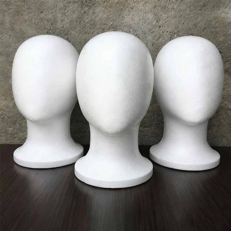 White Foam Mannequin Head Wig Stand Hat Display Holder Styling Model
