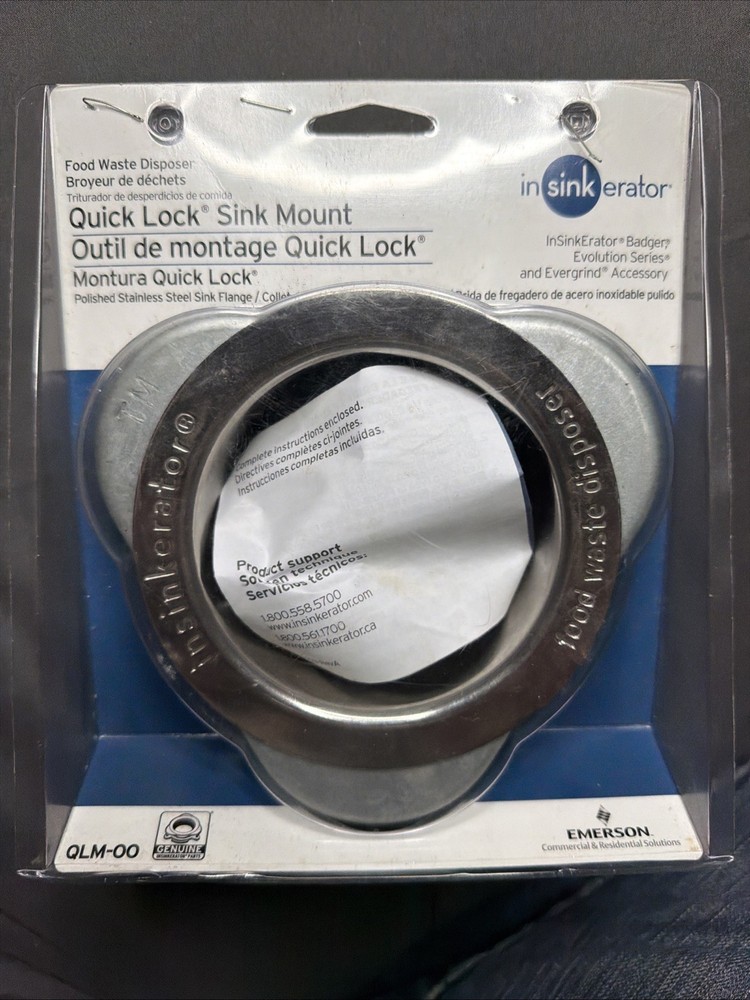 InSinkErator QLM-00 Quick Lock Mount Stainless Steel 77105