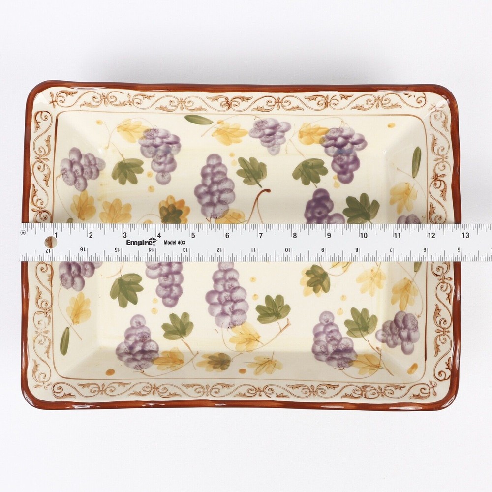 Temptations Vineyard Multicolor 6pc Rectangular & Oval Dish Rack & Cover Set