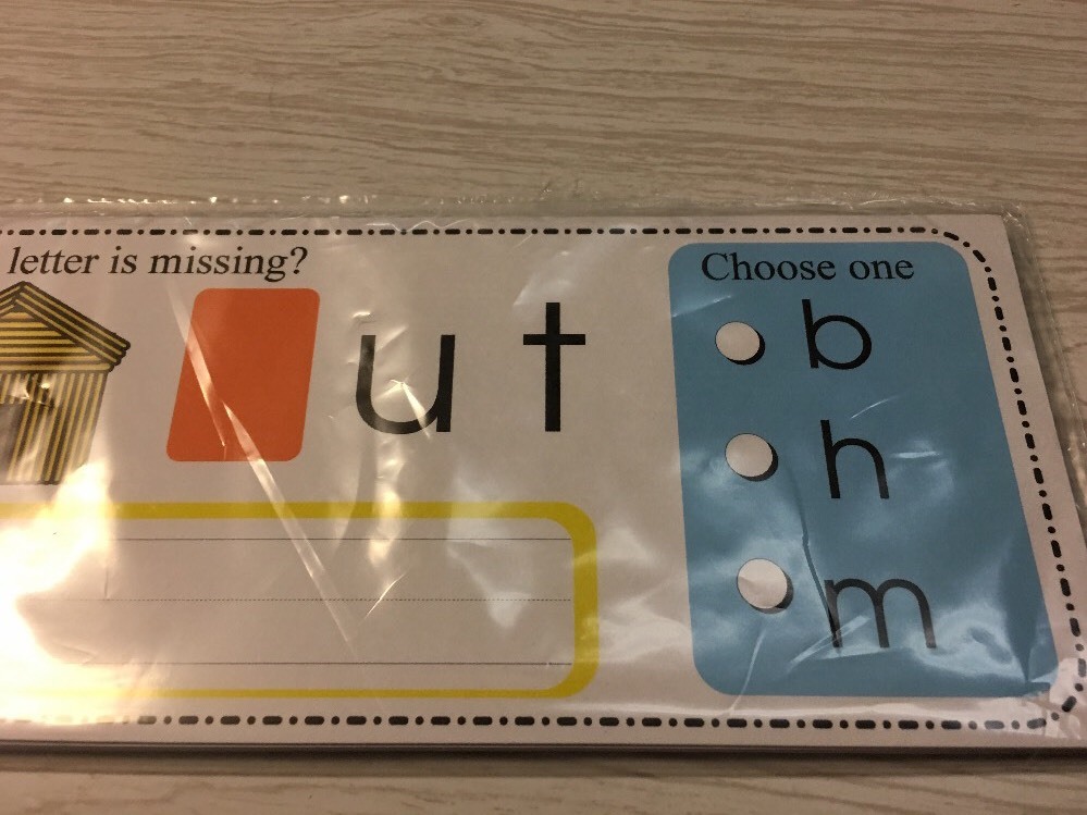 Beginning Sounds - Wipe & Write Learning Center Activity - 21 Laminated Cards