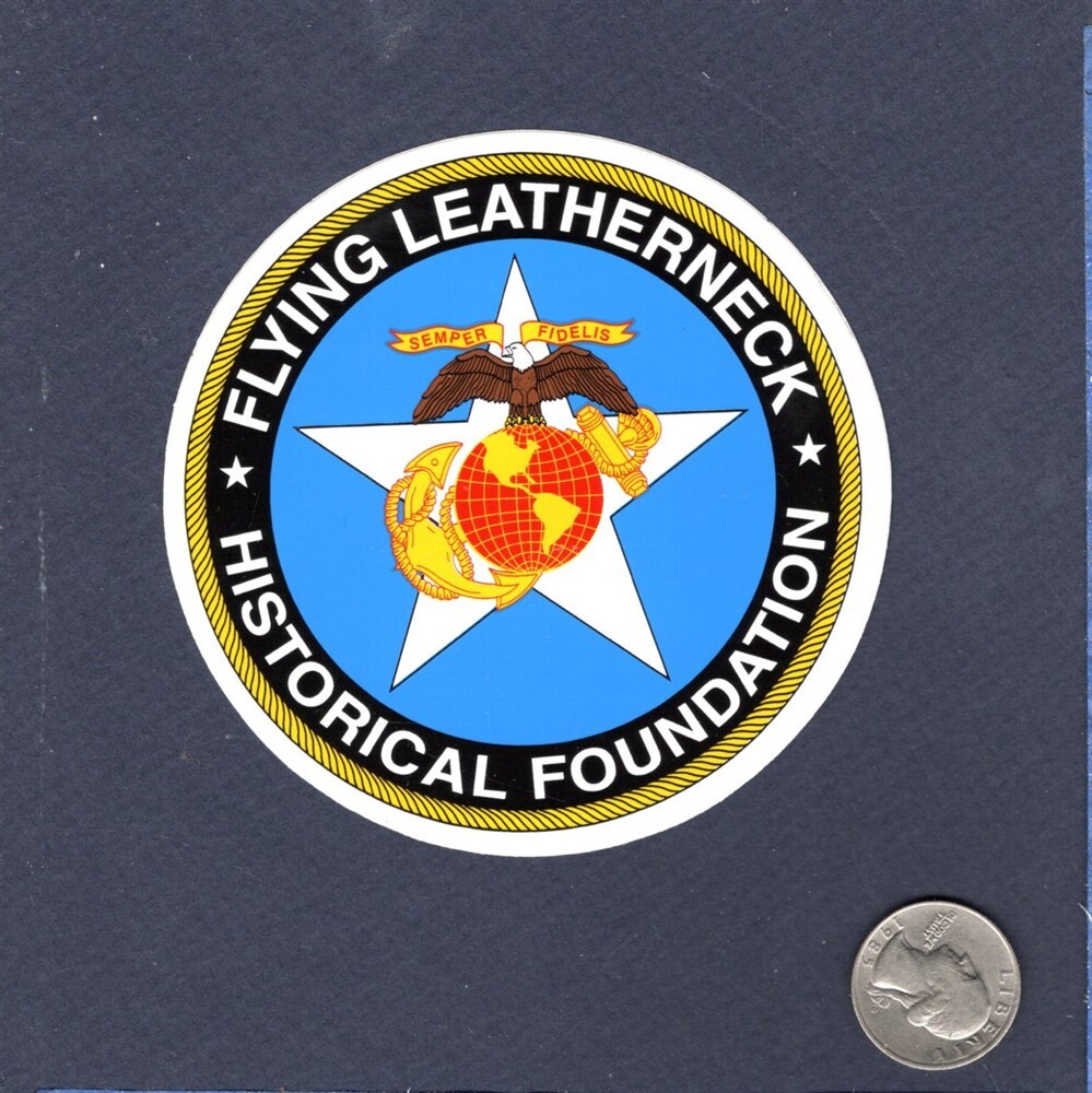 Sticker FLYING LEATHERNECKS Historical Foundation USMC Squadron Patch Image