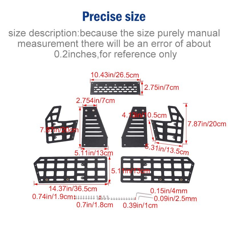 Fits For 4runner 2010+ Center Console MOLLE PANEL Bracket Rack