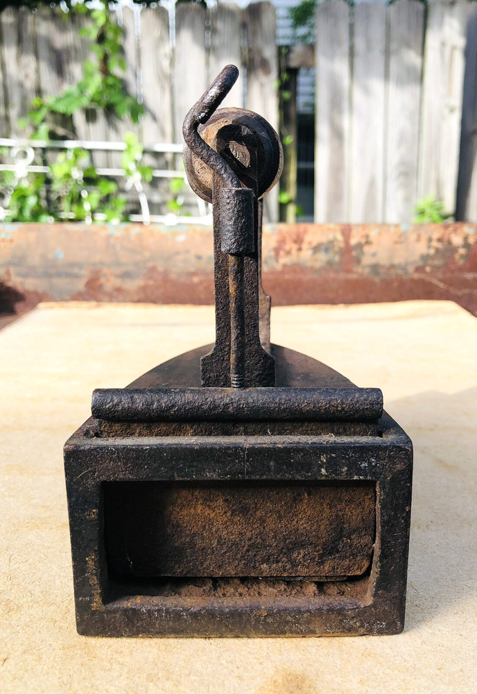 Rare Antique FLAT/SAD IRON with Insert