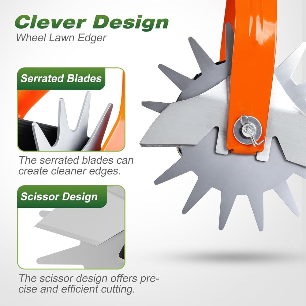 High-Strength Rotary Edger 69.7 Inch with Adjustable Handle for Perfect Borders