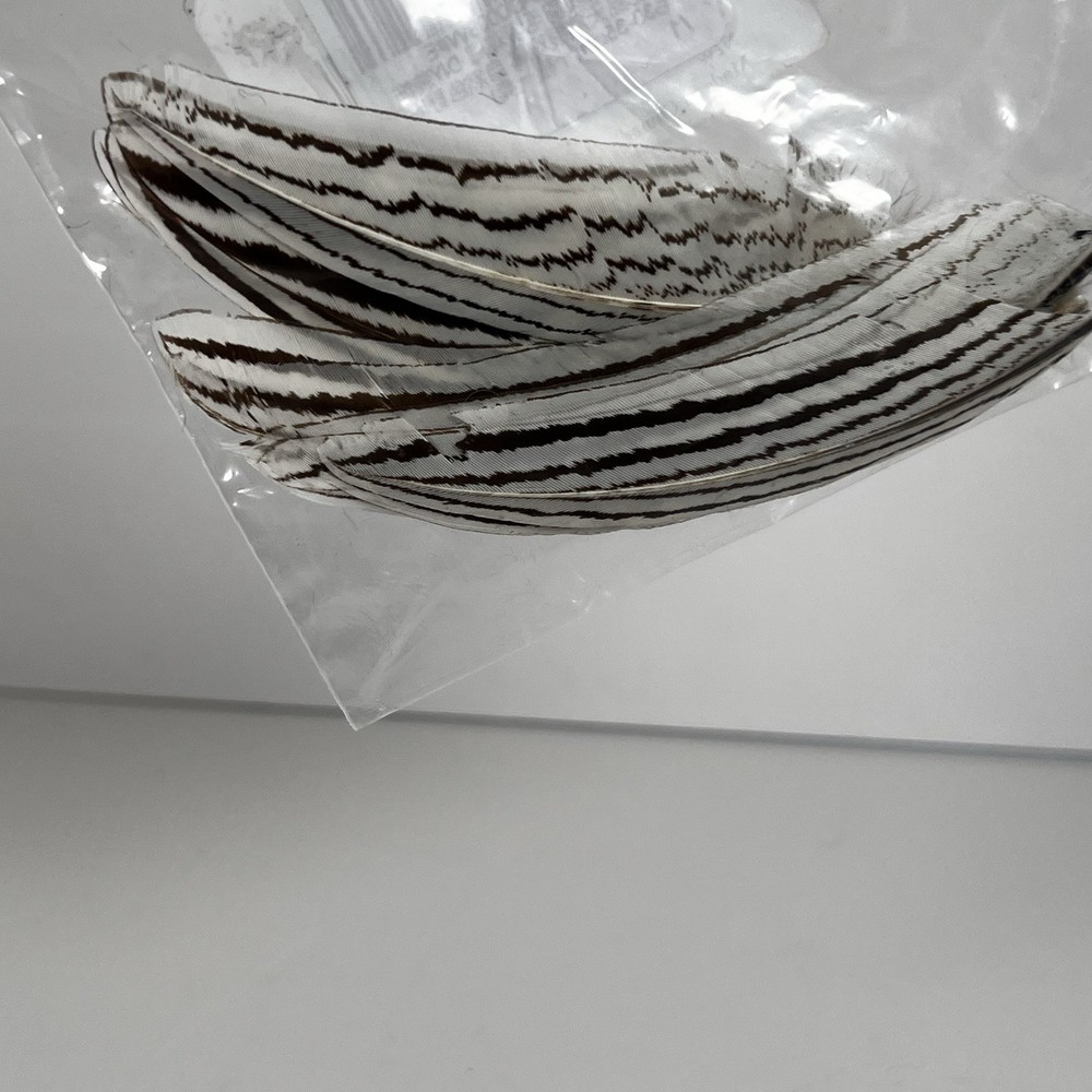 Mersuii 10 Pc Small Pheasant Feathers For Crafting/ Fly Tying 3 1/2-4”