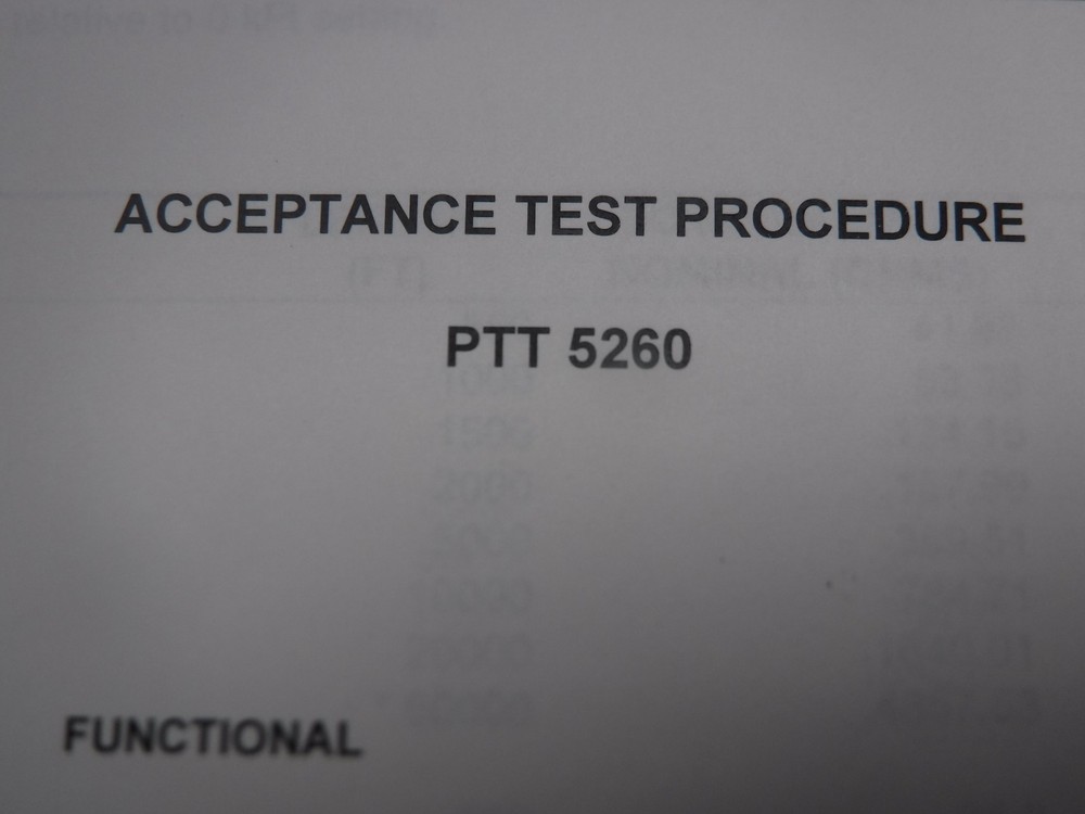 PTT 5260 Acceptance Test Procedure Manual