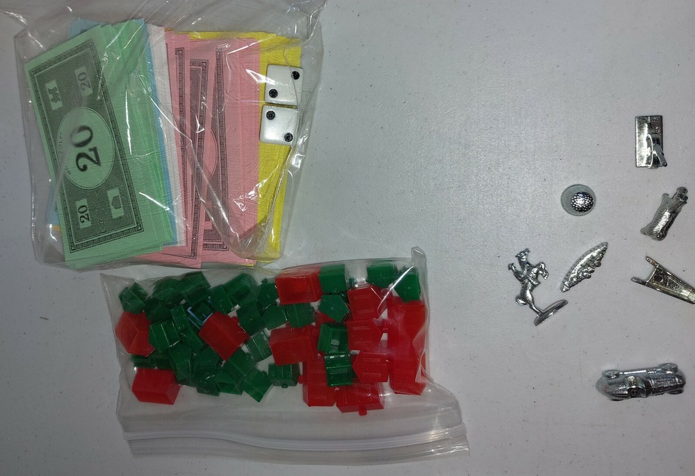 Monopoly 65th Anniversary Game Pieces and Instructions