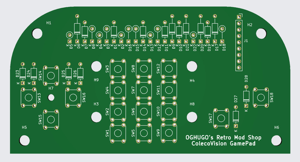 ColecoVision Custom Gamepad Controller Joystick with Working keypad