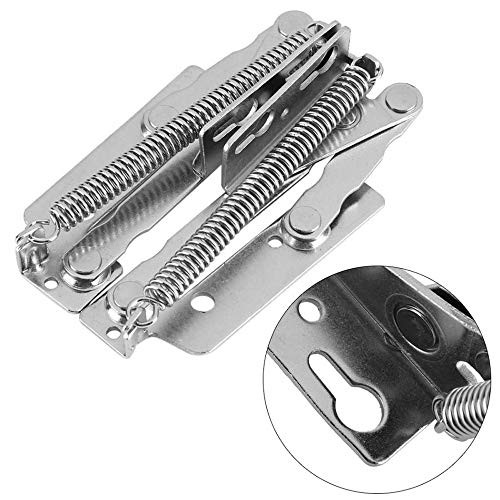 2 Pieces 80 Degree Foldable Lifting Bracket, Black Spring Hinges are Silver